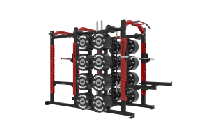 DYNAMIC Ultra Pro 8' Power Rack/Half Rack Combo Double Storage Post